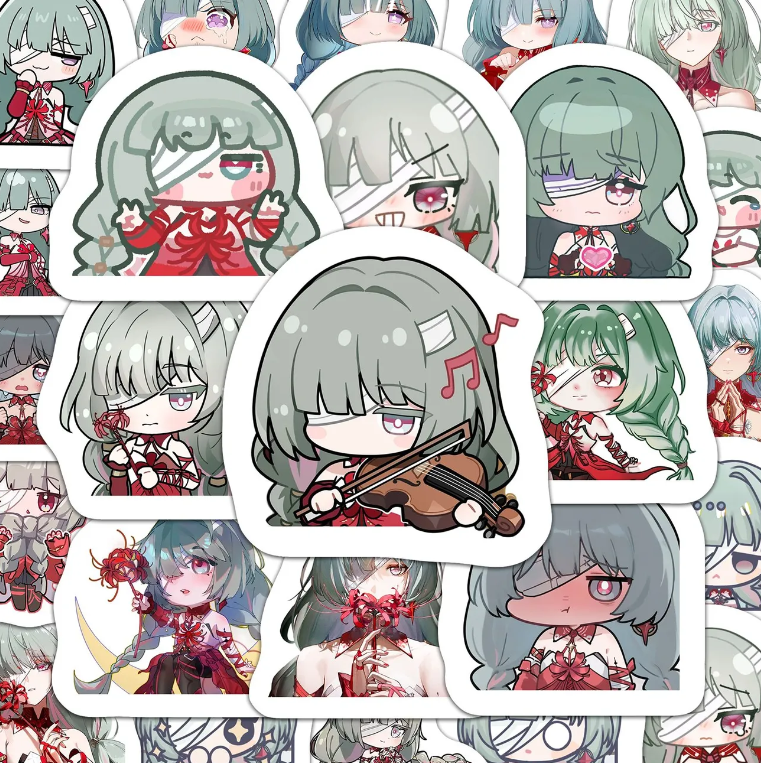 Laptop Original Accessories - 60Pcs Wuthering Waves Phrolova Anime Student