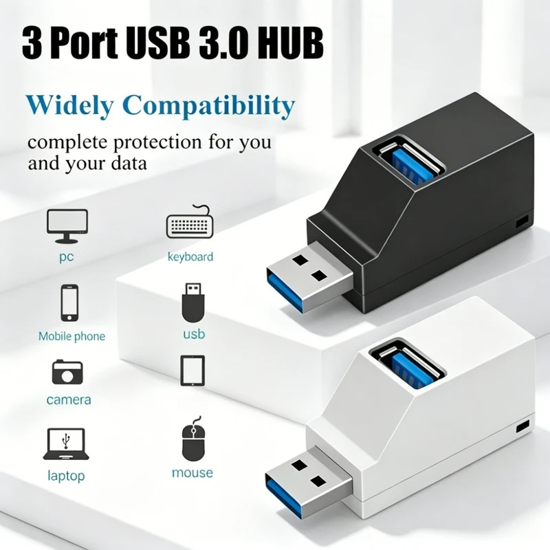 USB 3.0 2.0 Rotatable 3 Ports  – Laptop Accessories Usb Bewertung und Preis