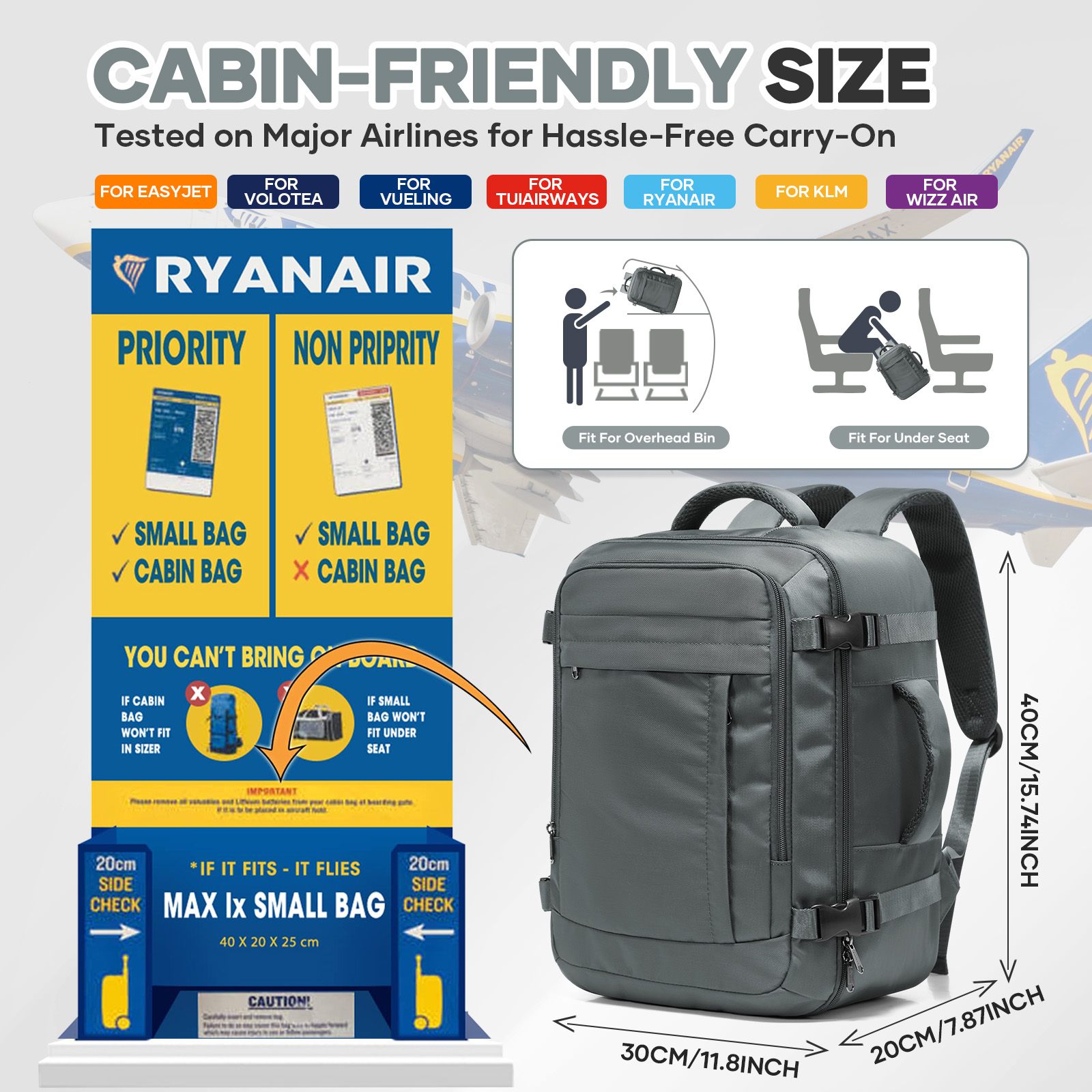 Ryanair Cabin Bags 40x30x20 Un – Laptop Original Accessories Bewertung und Preis