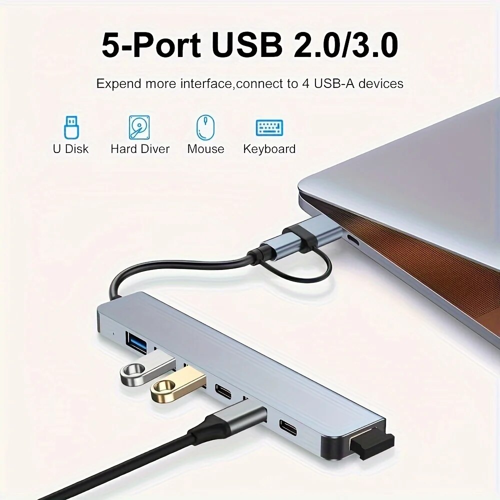 2 In 1 USB3.0 Hub 7 Port Type  – Laptop Accessories Usb Bewertung und Preis