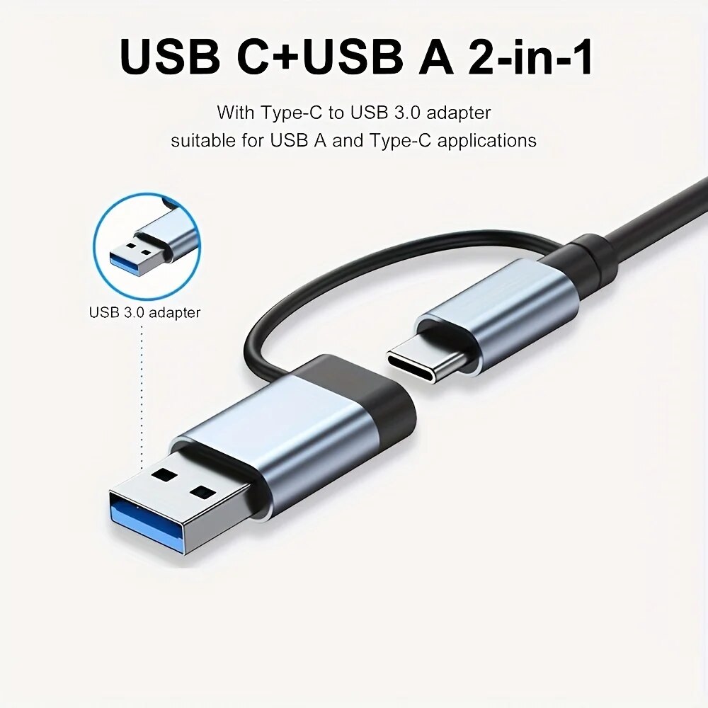 2 In 1 USB3.0 Hub 7 Port Type  – Laptop Accessories Usb Bewertung und Preis